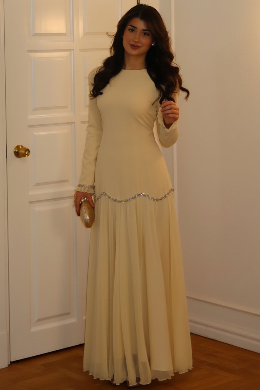 Alaia Modest Evening Dress - Baby Yellow – Laniya Sona Co.