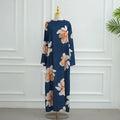 Amalfi Floral Maxi Dress - Navy/Orange