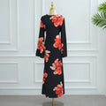 Amalfi Floral Maxi Dress - Black/Red