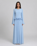 Ayla Floral Waist Maxi Dress - Blue