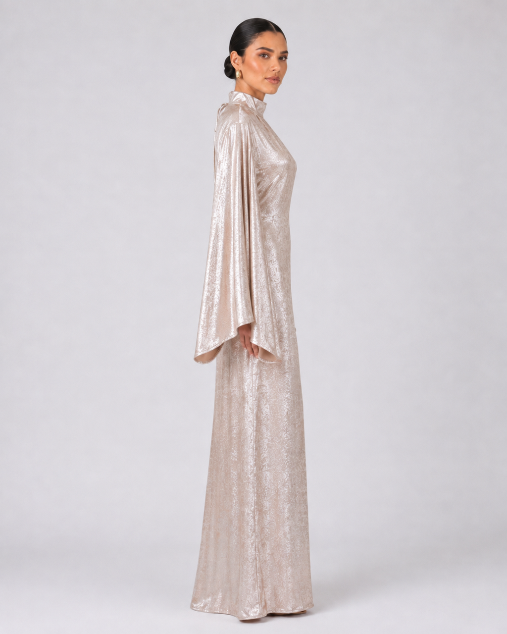 Samira Shimmer Dress - Champagne Blush