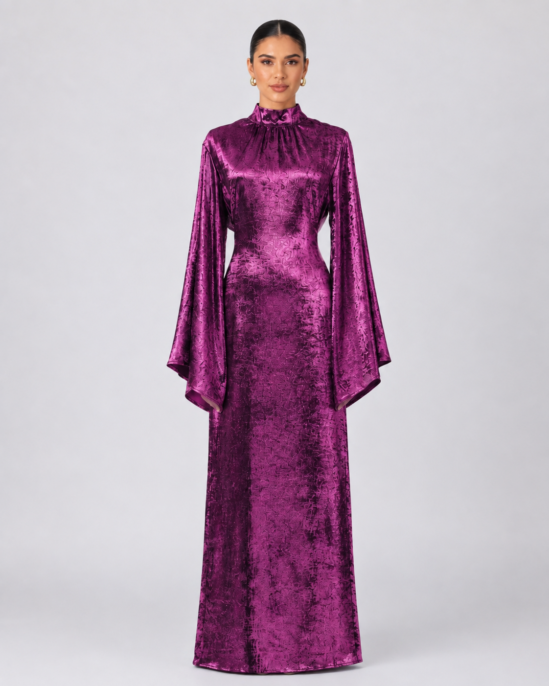 Samira Shimmer Dress - Magenta