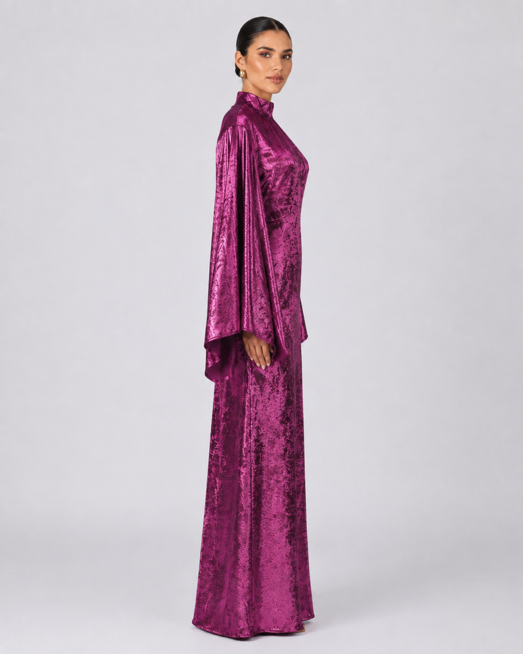 Samira Shimmer Dress - Magenta