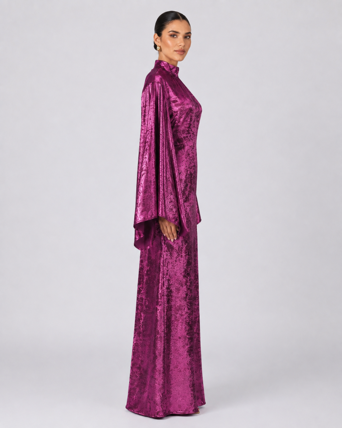 Samira Shimmer Dress - Magenta