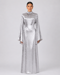 Samira Shimmer Dress - Light Silver