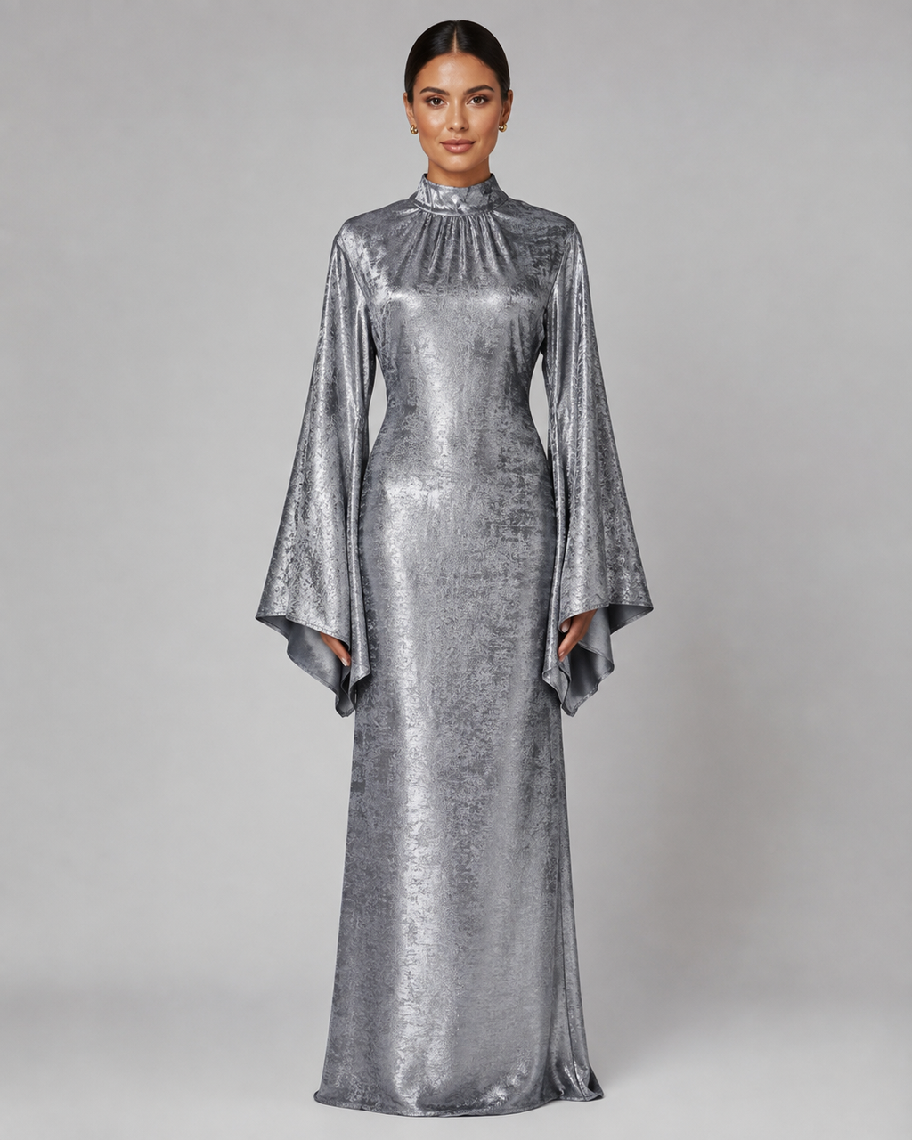 Samira Shimmer Dress - Dark silver/Pewter