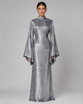 Samira Shimmer Dress - Dark silver/Pewter
