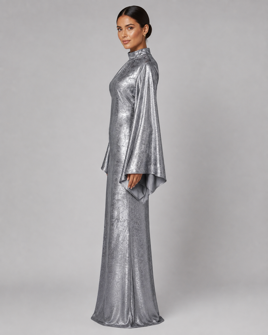Samira Shimmer Dress - Dark silver/Pewter