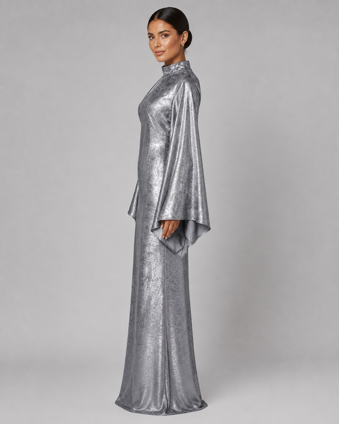 Samira Shimmer Dress - Dark silver/Pewter