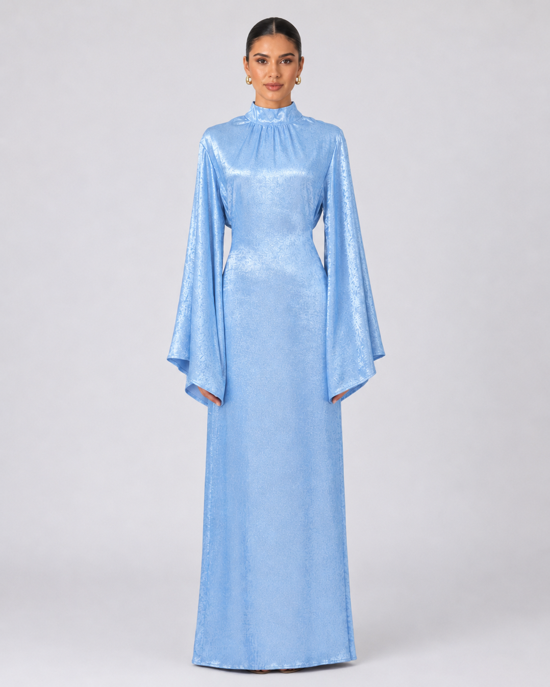 Samira Shimmer Dress - Baby Blue