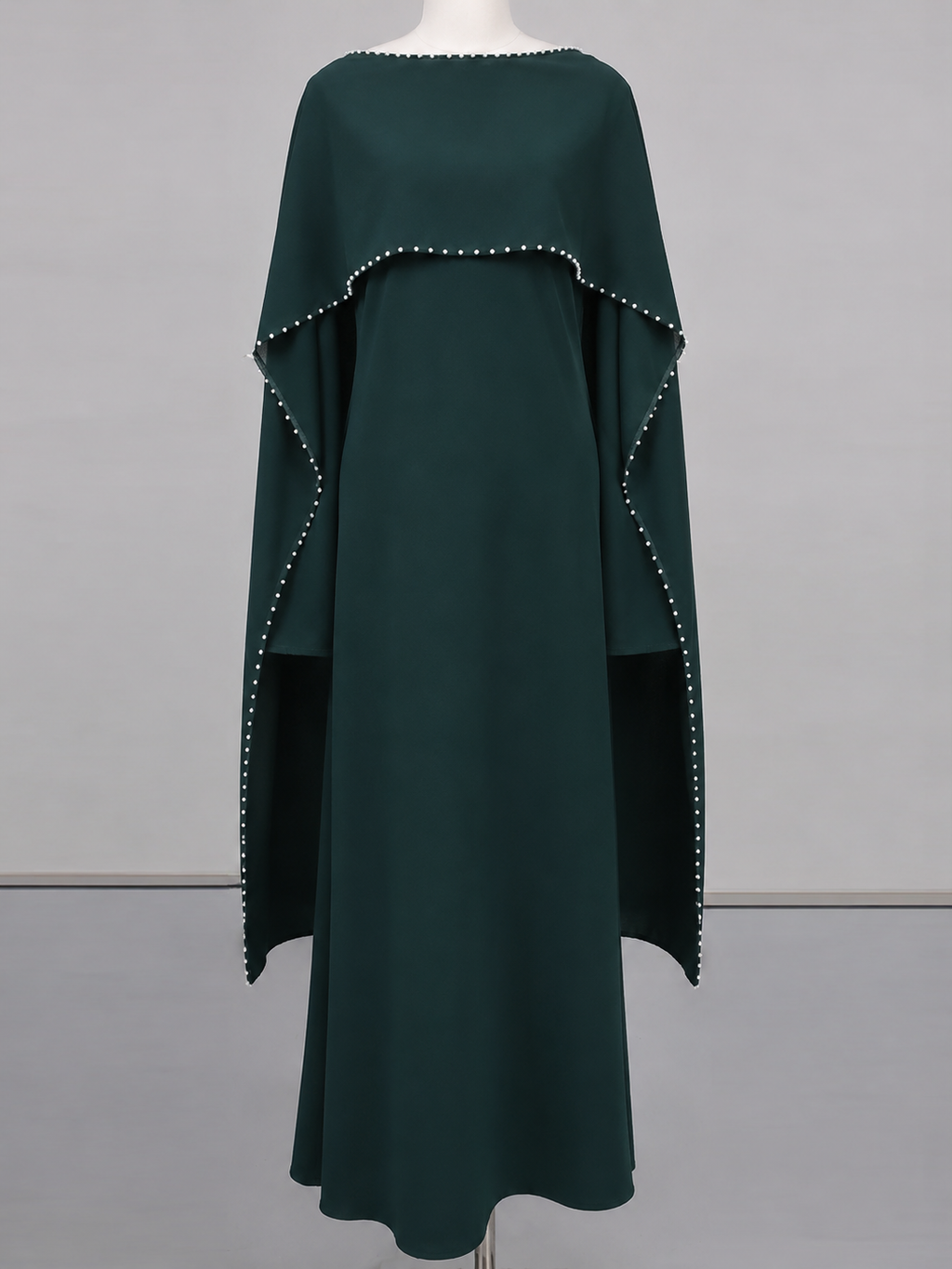 Layla Pearl Shawl Dress - Emerald