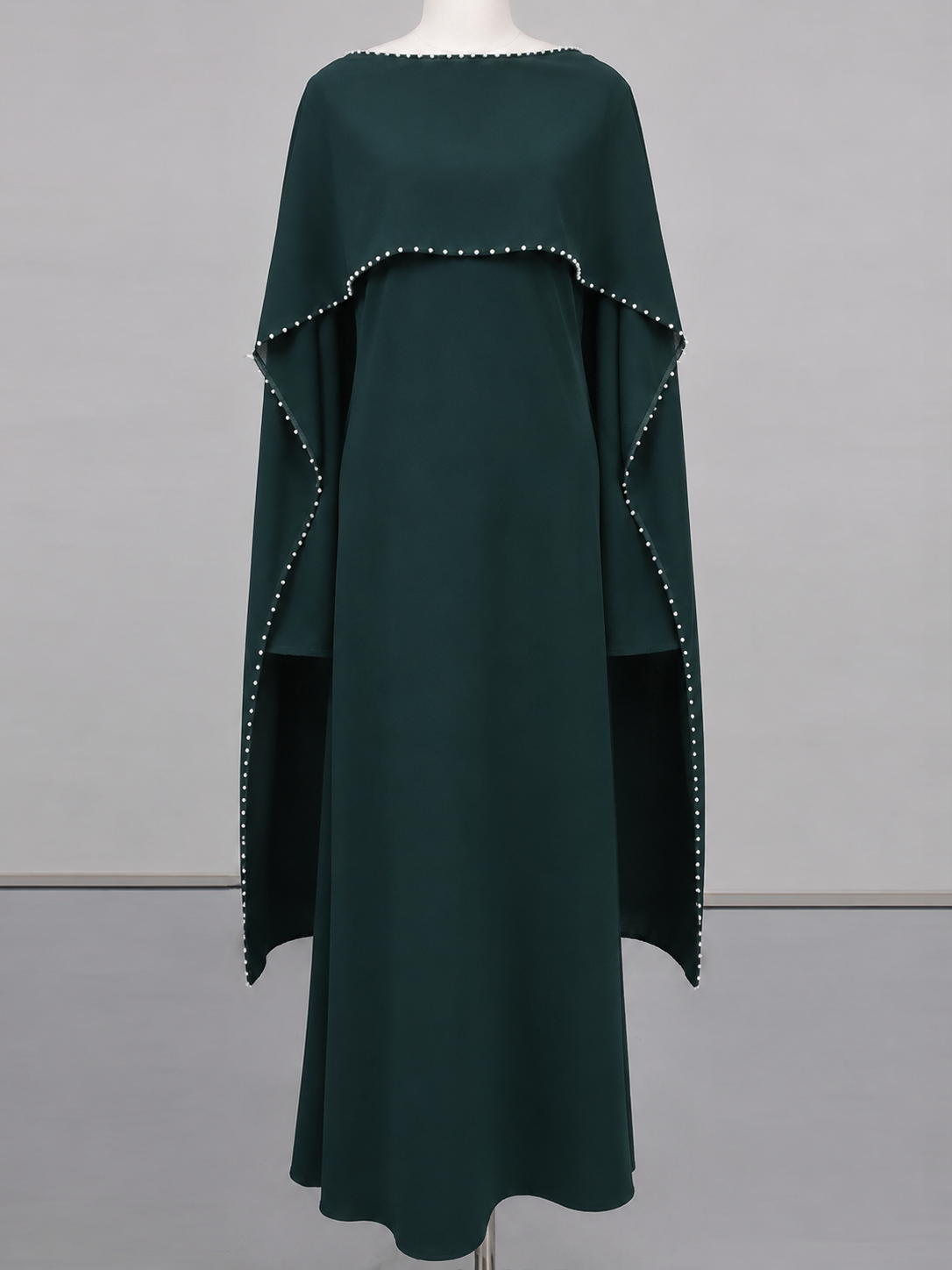 Layla Pearl Shawl Dress - Emerald