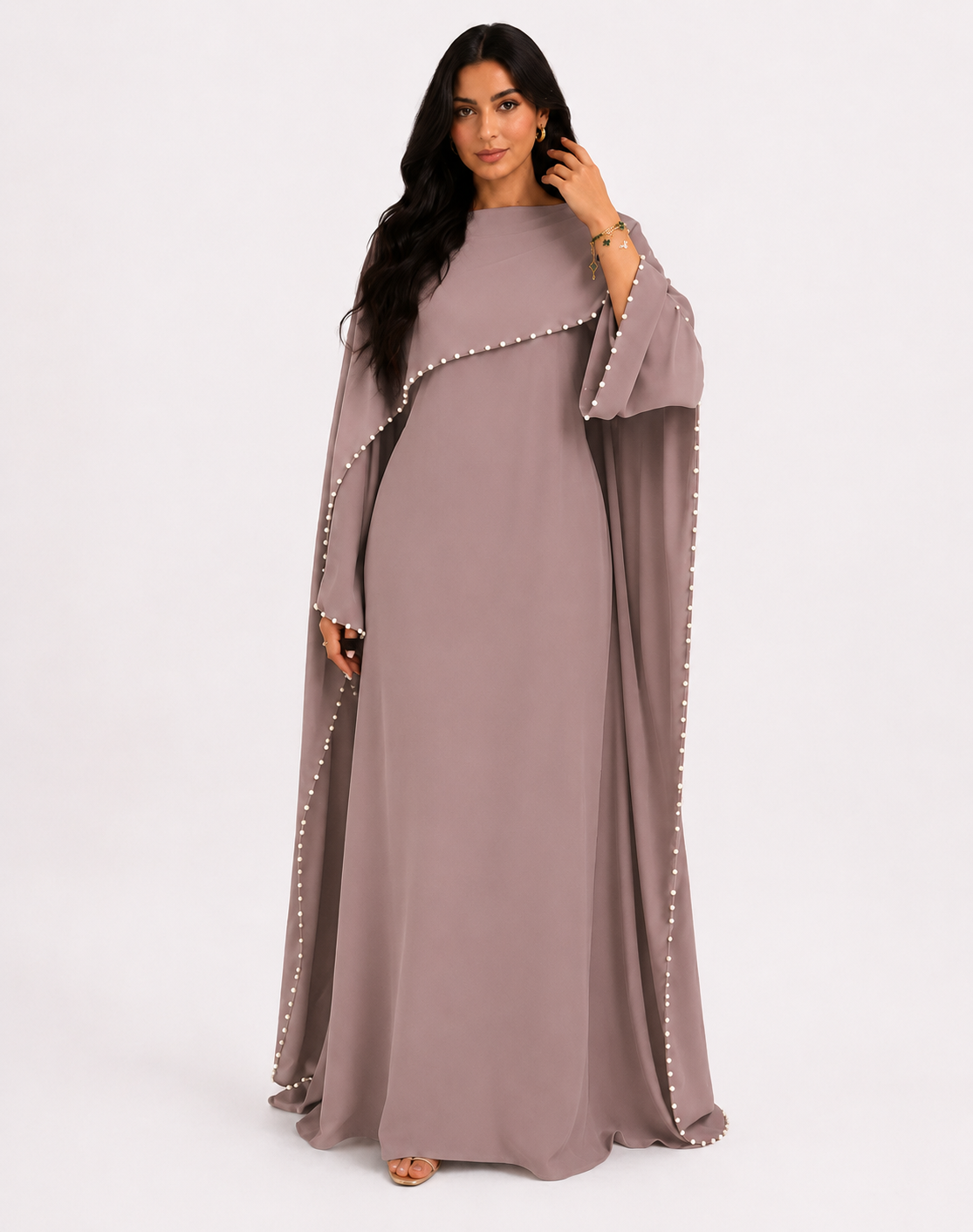 Layla Pearl Shawl Dress - Mocha – Laniya Sona Co.