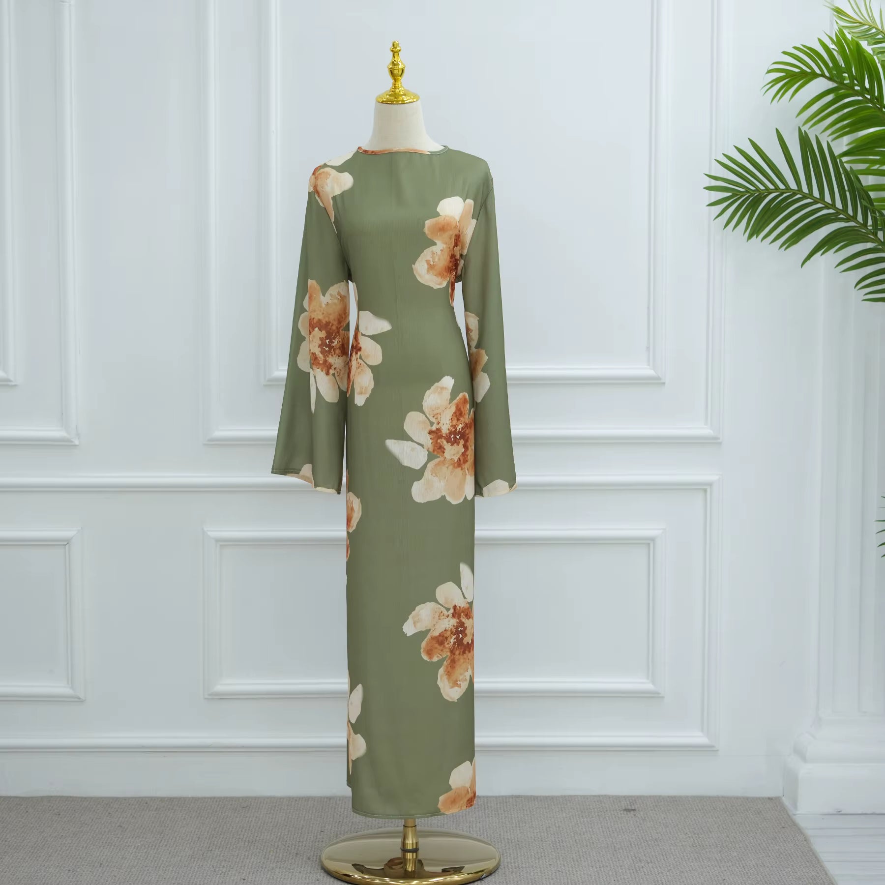 Amalfi Floral Maxi Dress - Olive