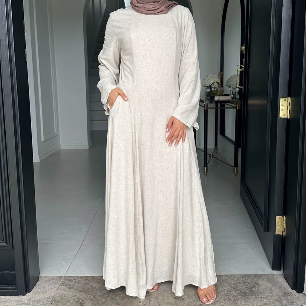 Leyli Tie Waist Maxi Dress - Cream