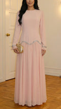 Alaia Modest Evening Dress - Baby Pink