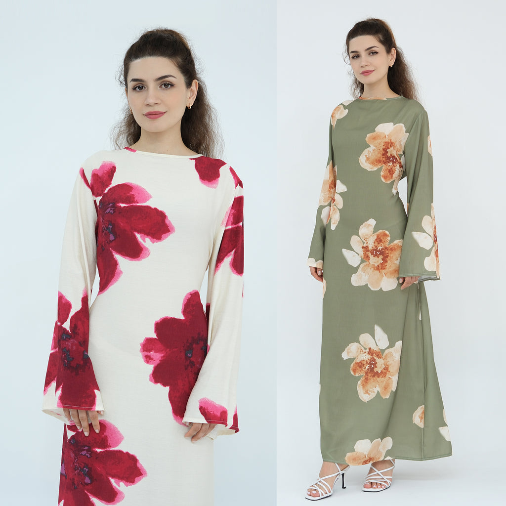 Amalfi Floral Maxi Dress - Baby Blue