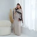 Celeste Lace Shawl Dress - Taro