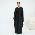 Samira Satin Kaftan - Black