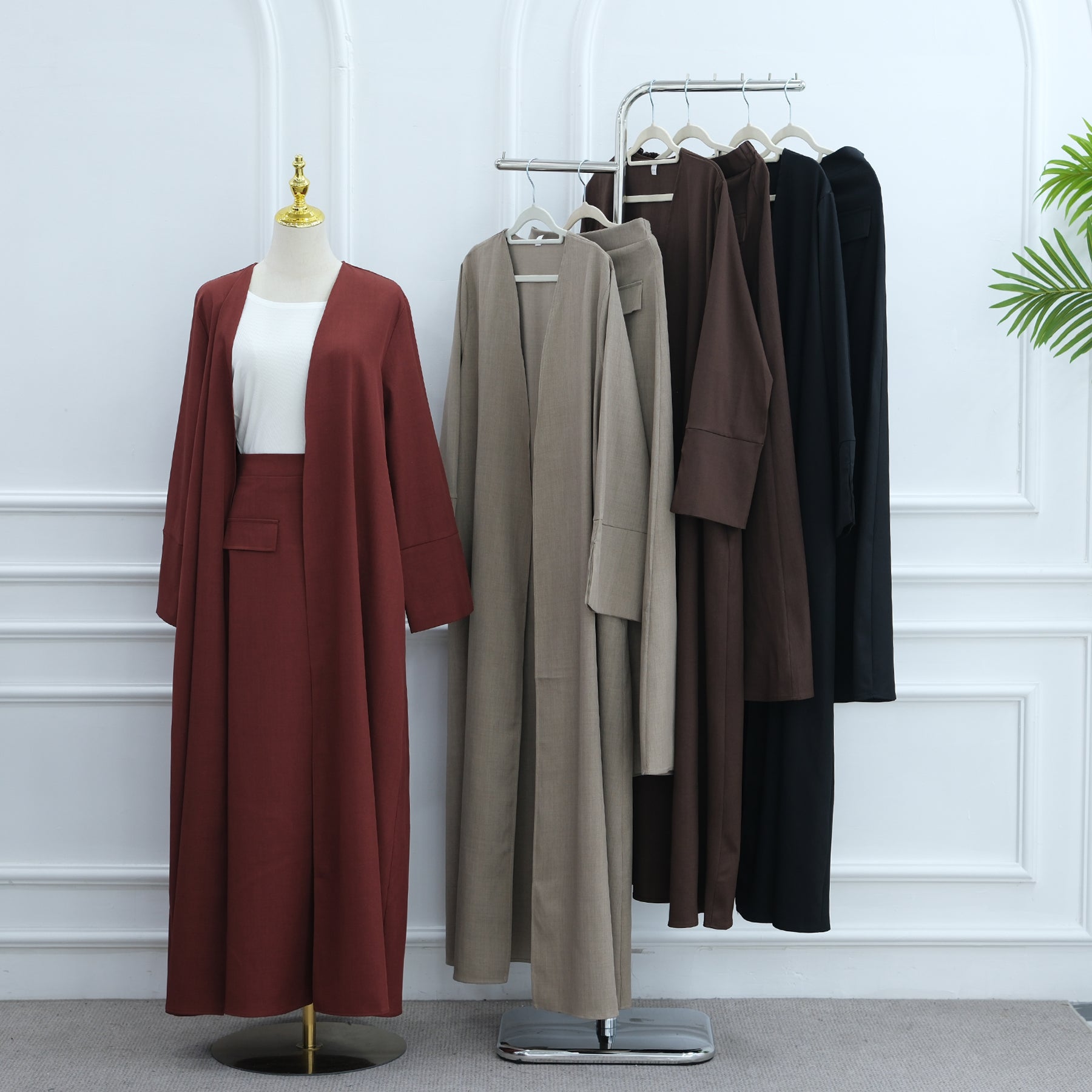 Amal Co Ord Abaya Set - Black