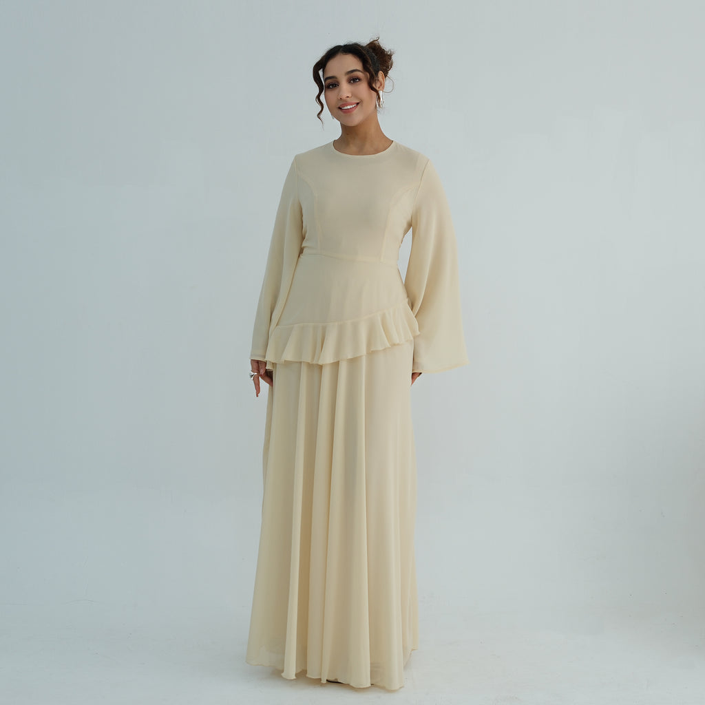 Aurelia Ruffle Maxi Dress - Yellow