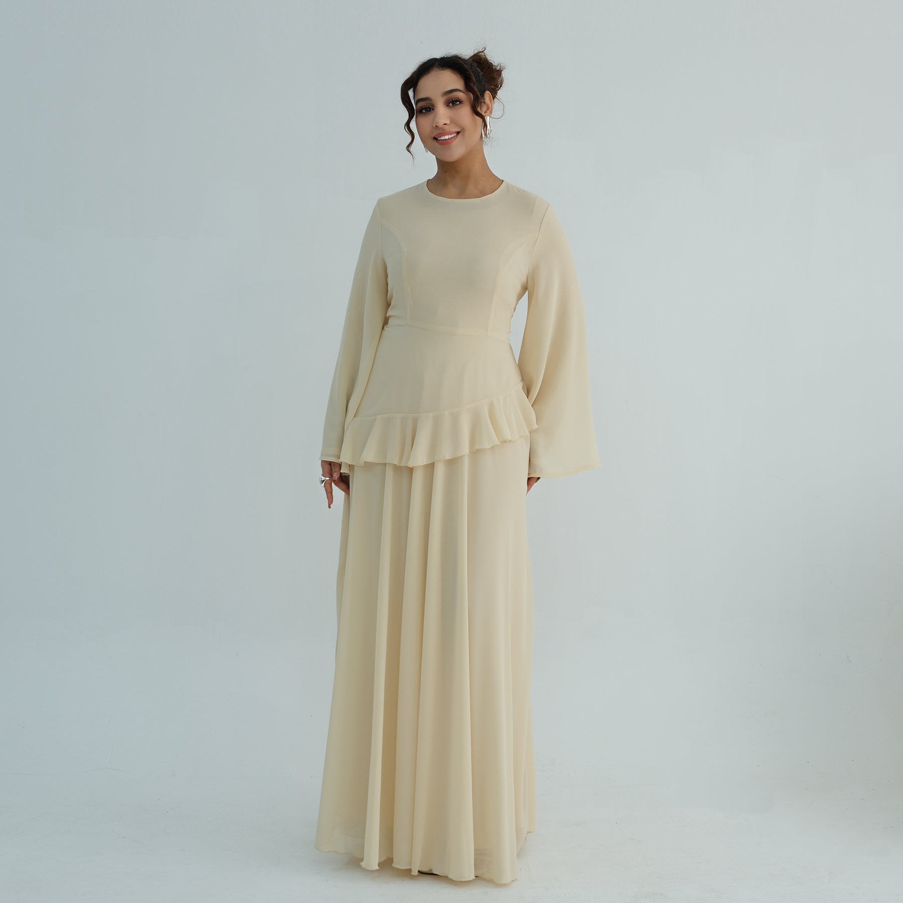 Aurelia Ruffle Maxi Dress - Yellow