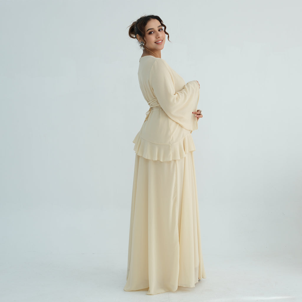 Aurelia Ruffle Maxi Dress - Yellow