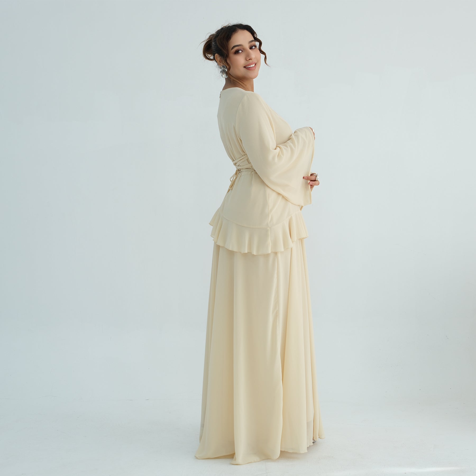 Aurelia Ruffle Maxi Dress - Yellow