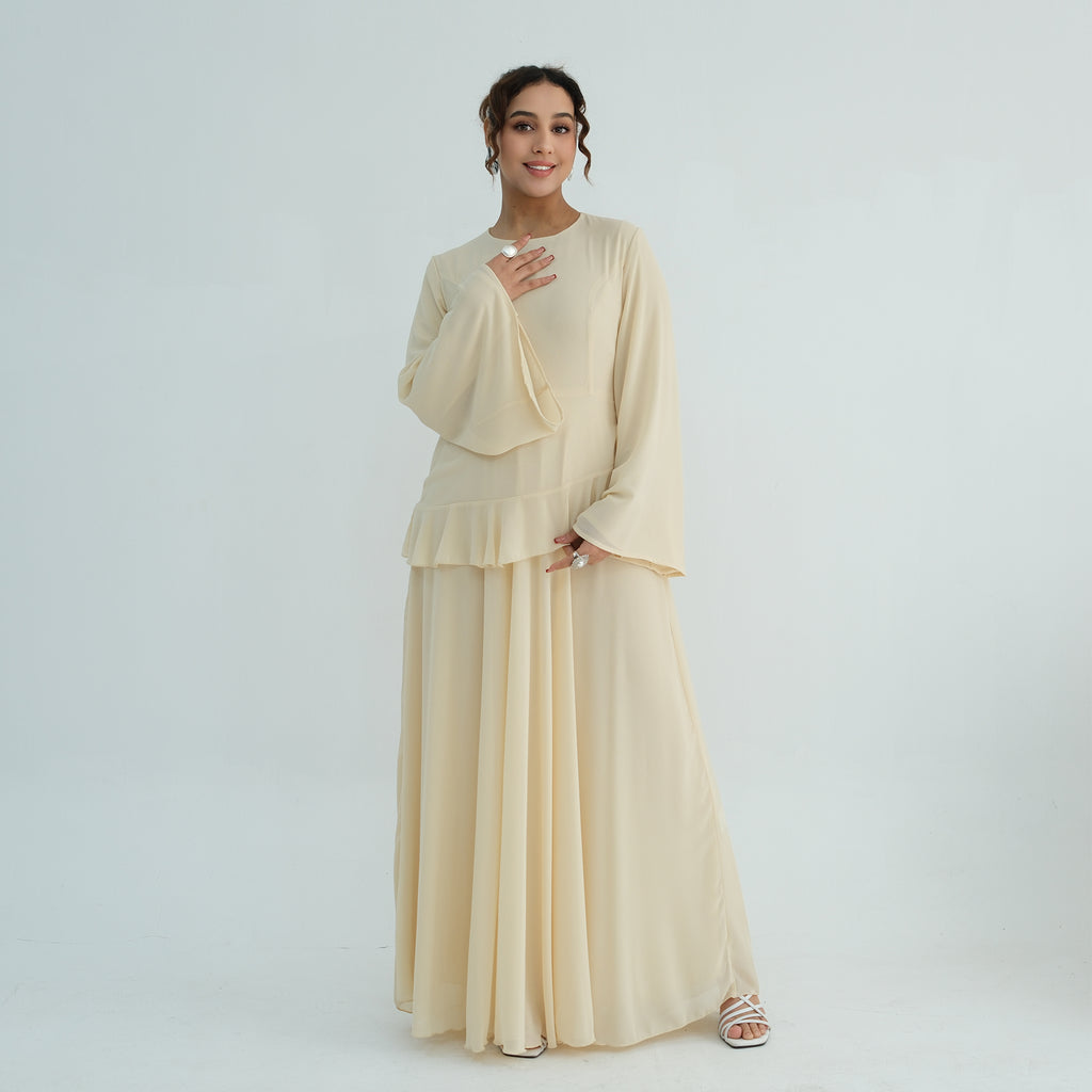 Aurelia Ruffle Maxi Dress - Yellow