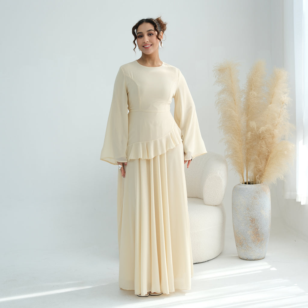 Aurelia Ruffle Maxi Dress - Yellow