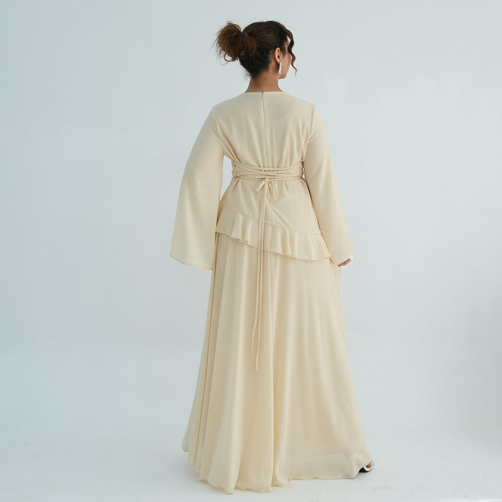 Aurelia Ruffle Maxi Dress - Yellow