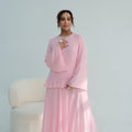 Aurelia Ruffle Maxi Dress - Baby Pink
