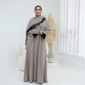 Amani Lace Cape Dress - Gray