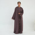 Nayla Lace Abaya Set - Brown
