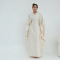 Noura Lace Detail Kaftan Dress - Ivory