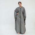 Noura Lace Detail Kaftan Dress - Grey