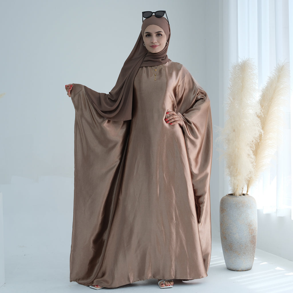 Soraya Shimmer Kaftan Dress - Bronze