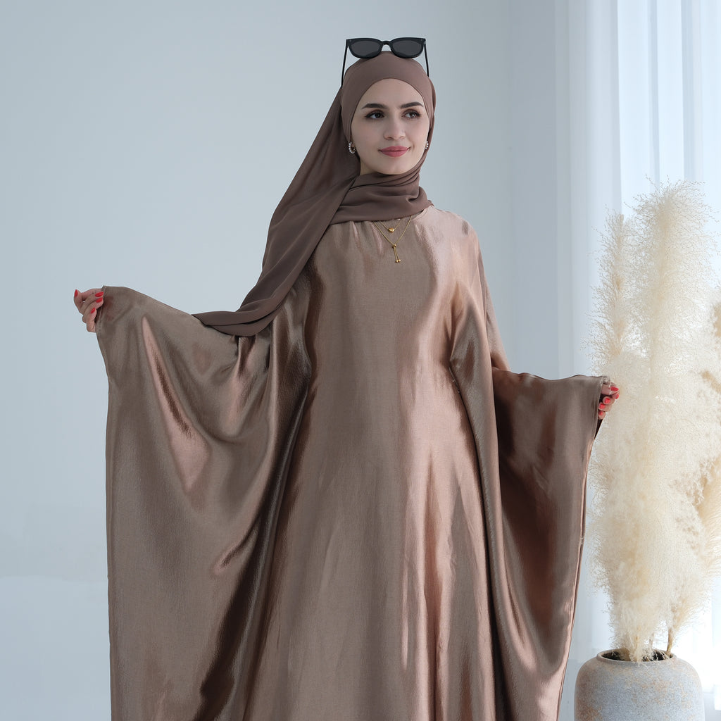 Soraya Shimmer Kaftan Dress - Bronze