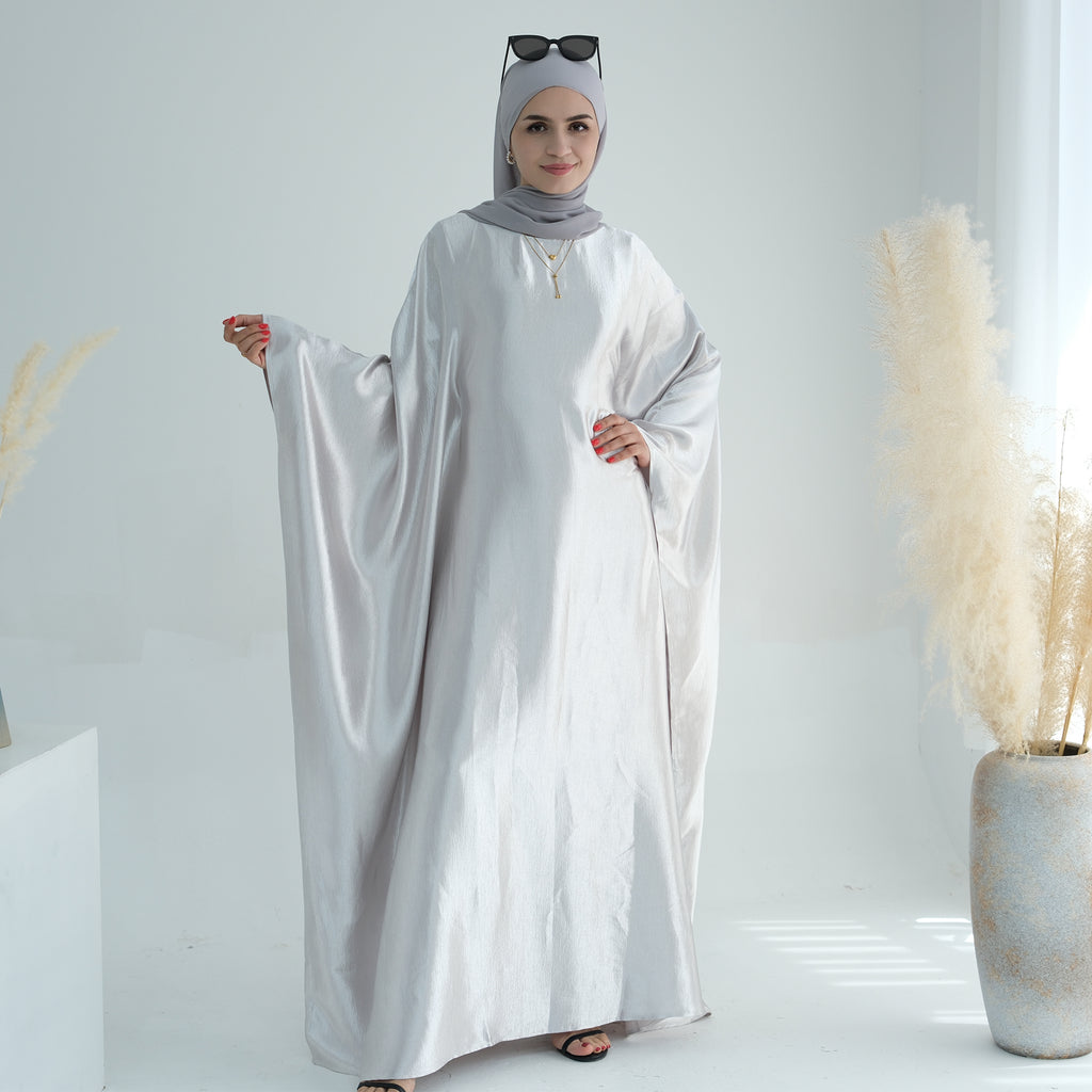 Soraya Shimmer Kaftan Dress - White