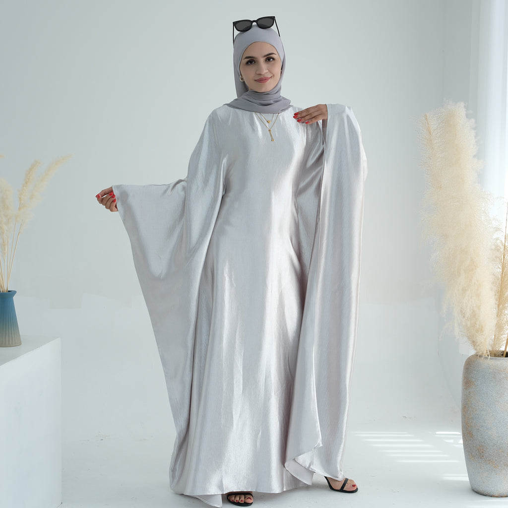 Soraya Shimmer Kaftan Dress - White