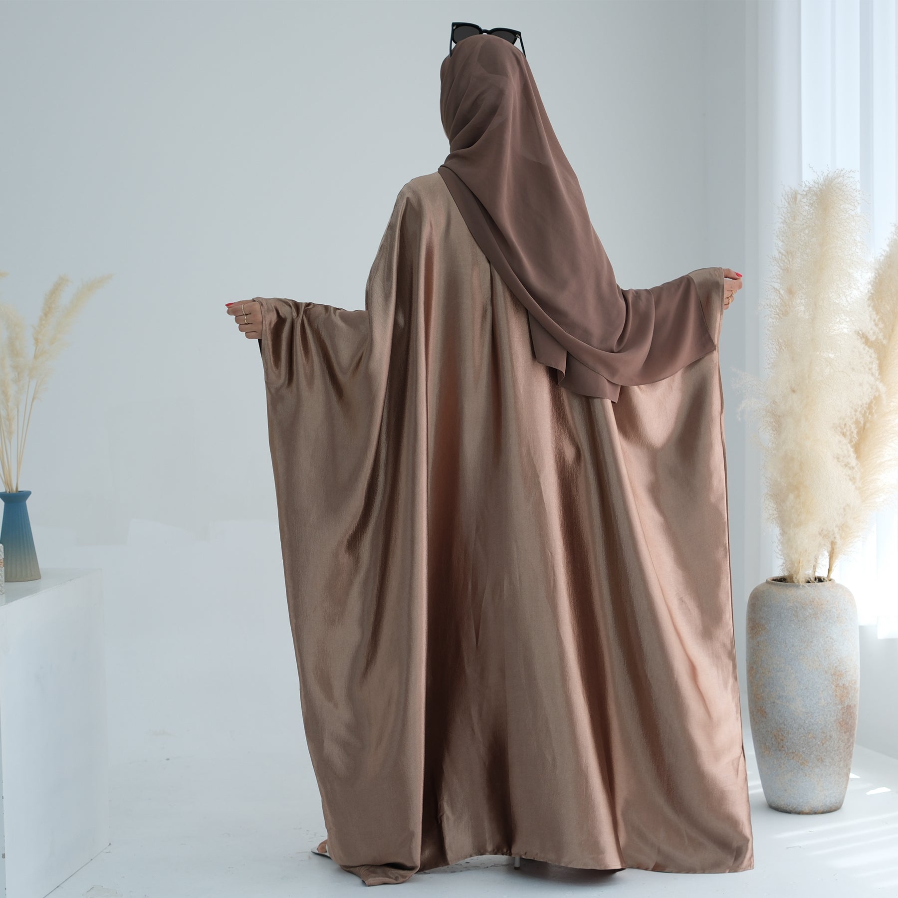 Soraya Shimmer Kaftan Dress - Bronze