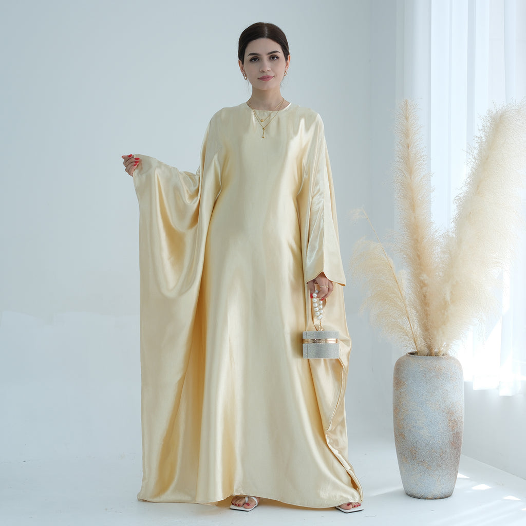 Soraya Shimmer Kaftan Dress - Baby Yellow