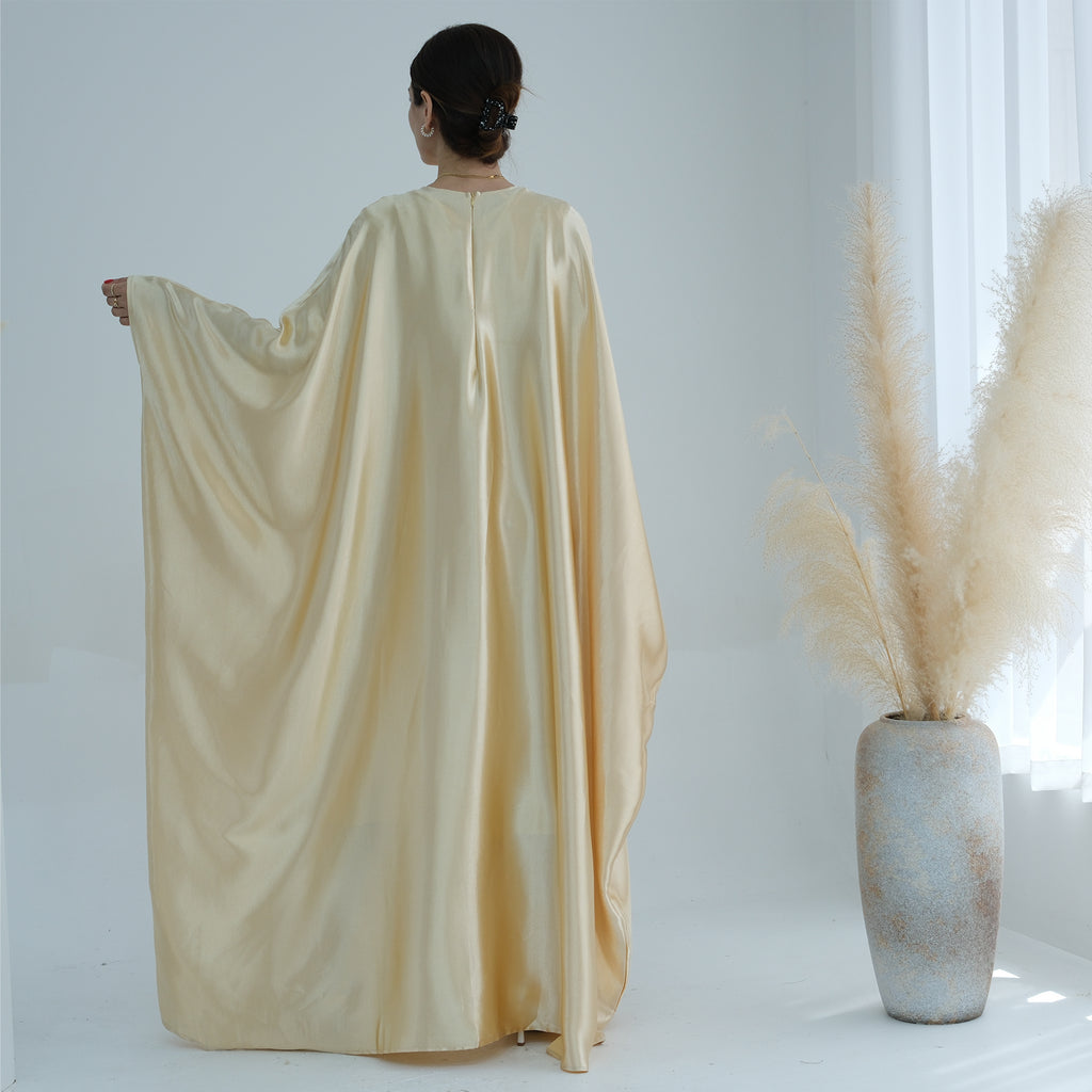 Soraya Shimmer Kaftan Dress - Baby Yellow