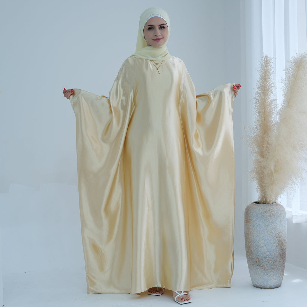 Soraya Shimmer Kaftan Dress - Baby Yellow