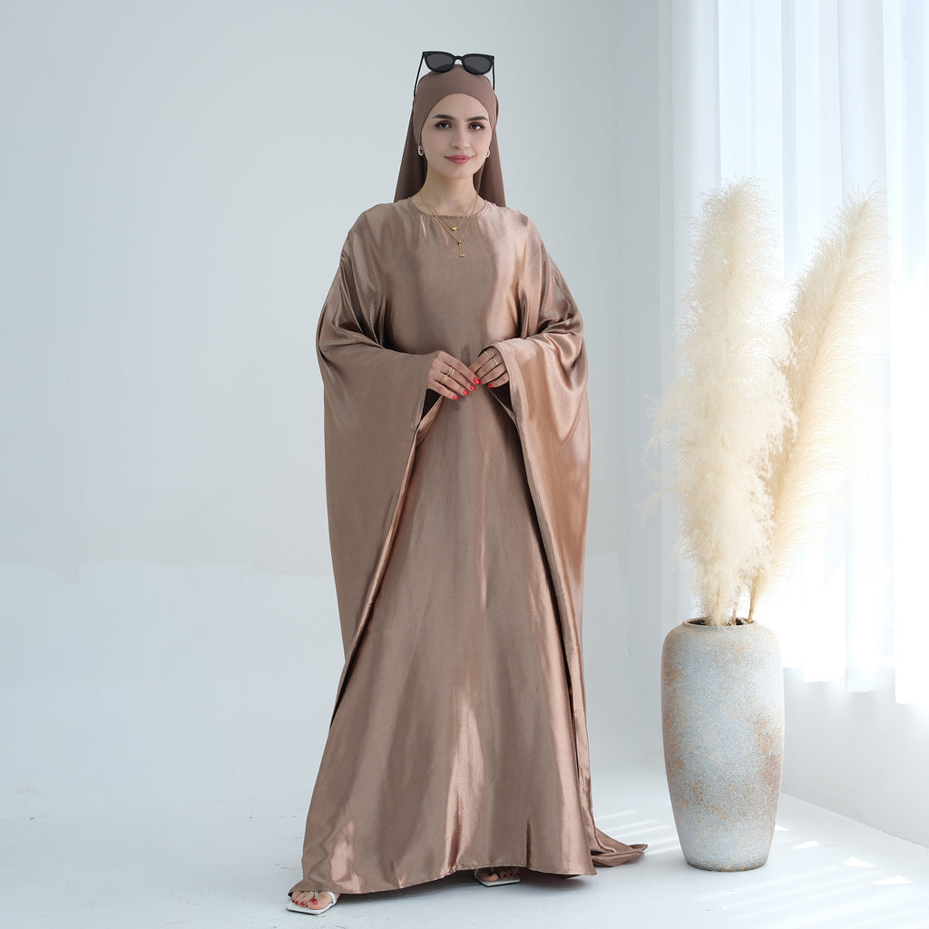 Soraya Shimmer Kaftan Dress - Bronze