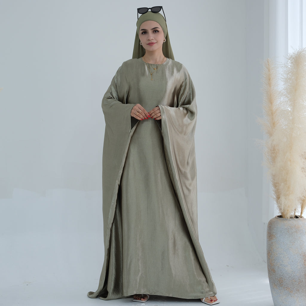 Soraya Shimmer Kaftan Dress - Light Green