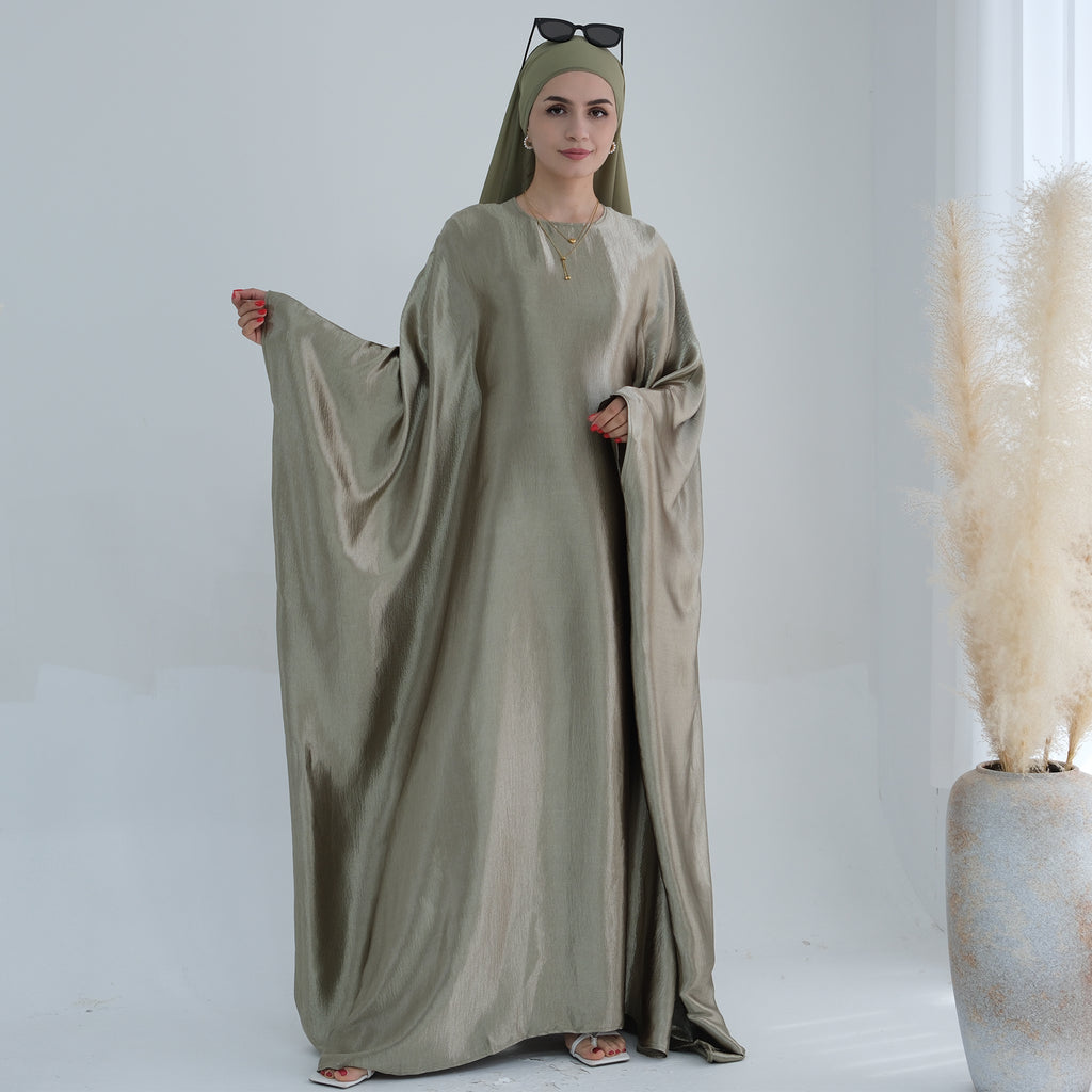 Soraya Shimmer Kaftan Dress - Light Green