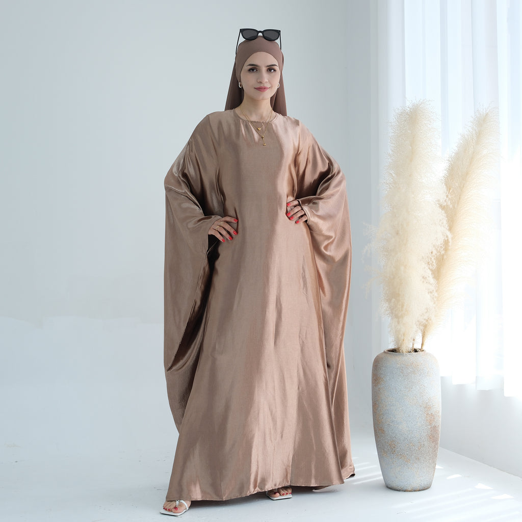 Soraya Shimmer Kaftan Dress - Bronze