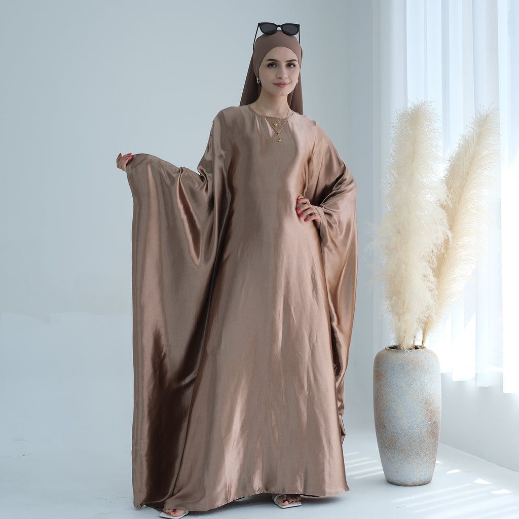 Soraya Shimmer Kaftan Dress - Bronze
