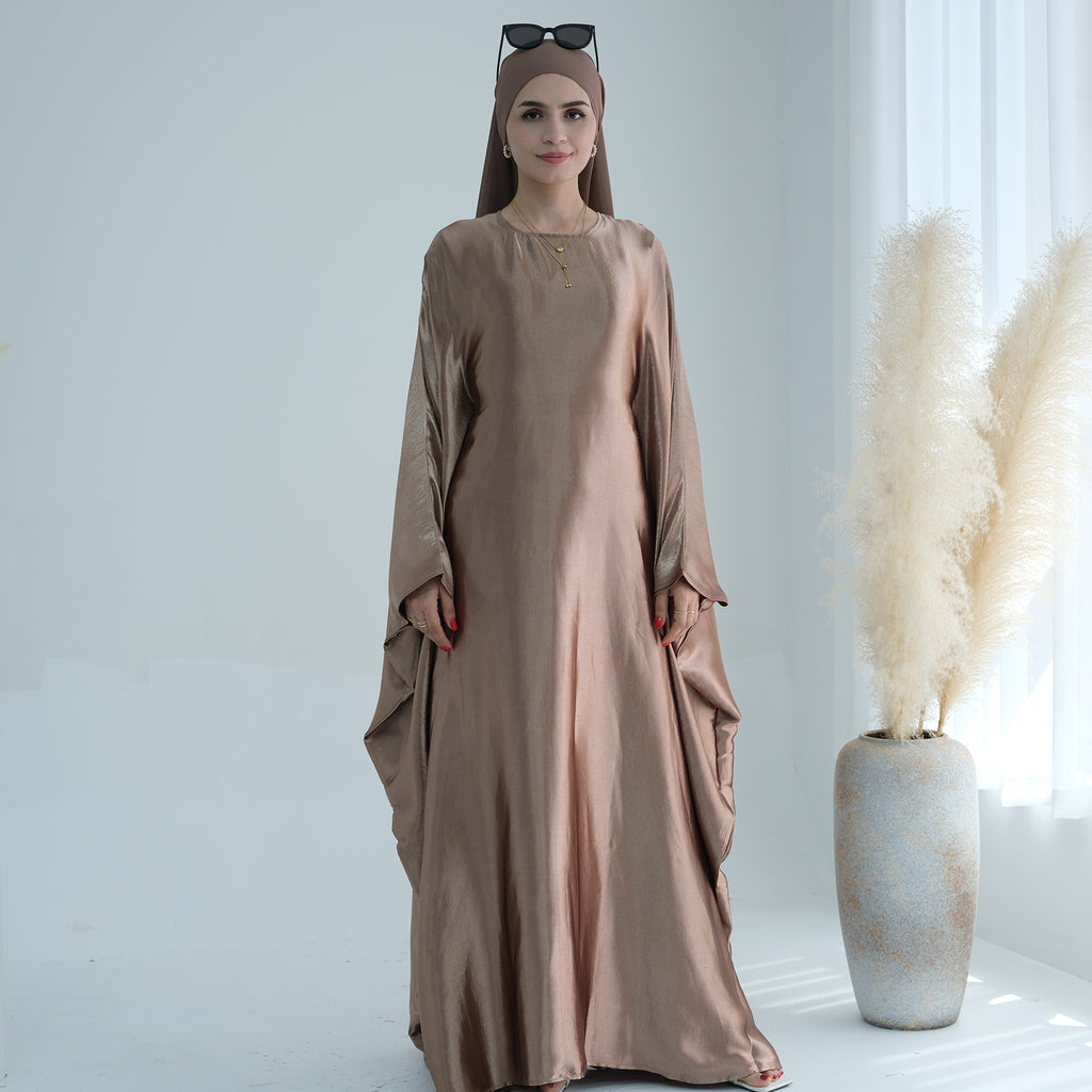 Soraya Shimmer Kaftan Dress - Bronze